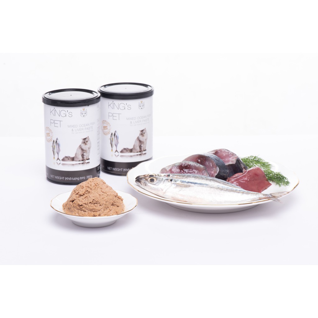 [Combo 2 lon] Pate King's pet cho Chó Mèo (Gà/Cá/Cá hồi/Giò heo)