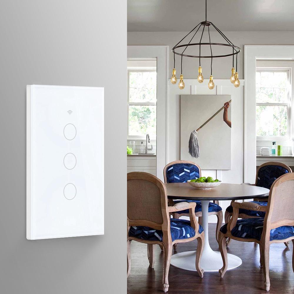 Smart Switch Wall Light WIFI APP Remote Touch Contorl Switch For Alexa/Echo Home Type 120 Xmm