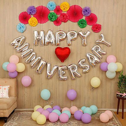 Set combo bong bóng trang trí các ngày kỷ niệm, kỷ niệm ngày cưới, ANNIVERSARY,... (inbox màu bạn chọn)