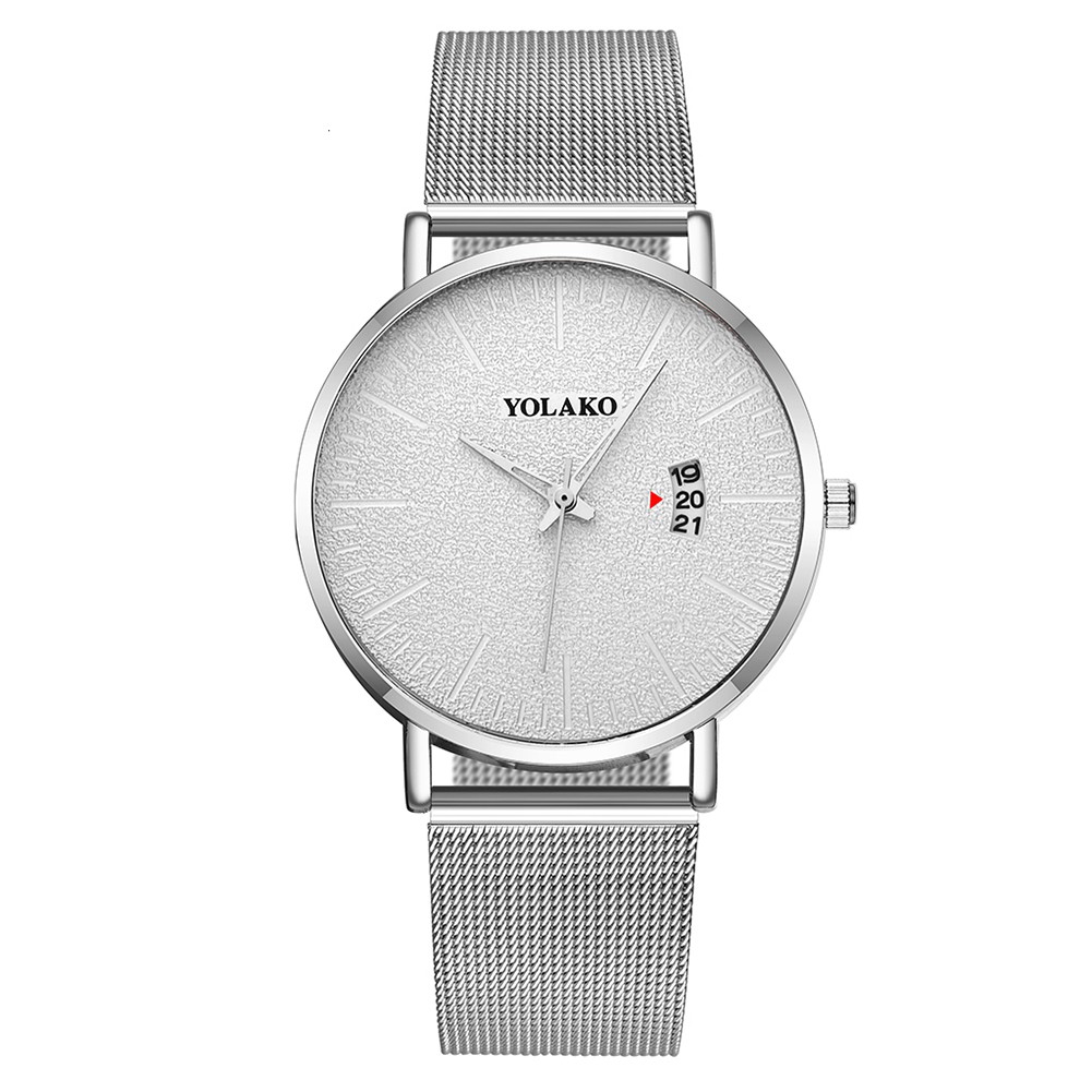 Đồng Hồ Quartz Chạy Kim Tích Hợp Lịch Với Dây Đeo Da Yolako