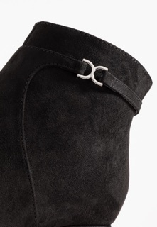 Boot da lộn mũi vuông khoá kéo