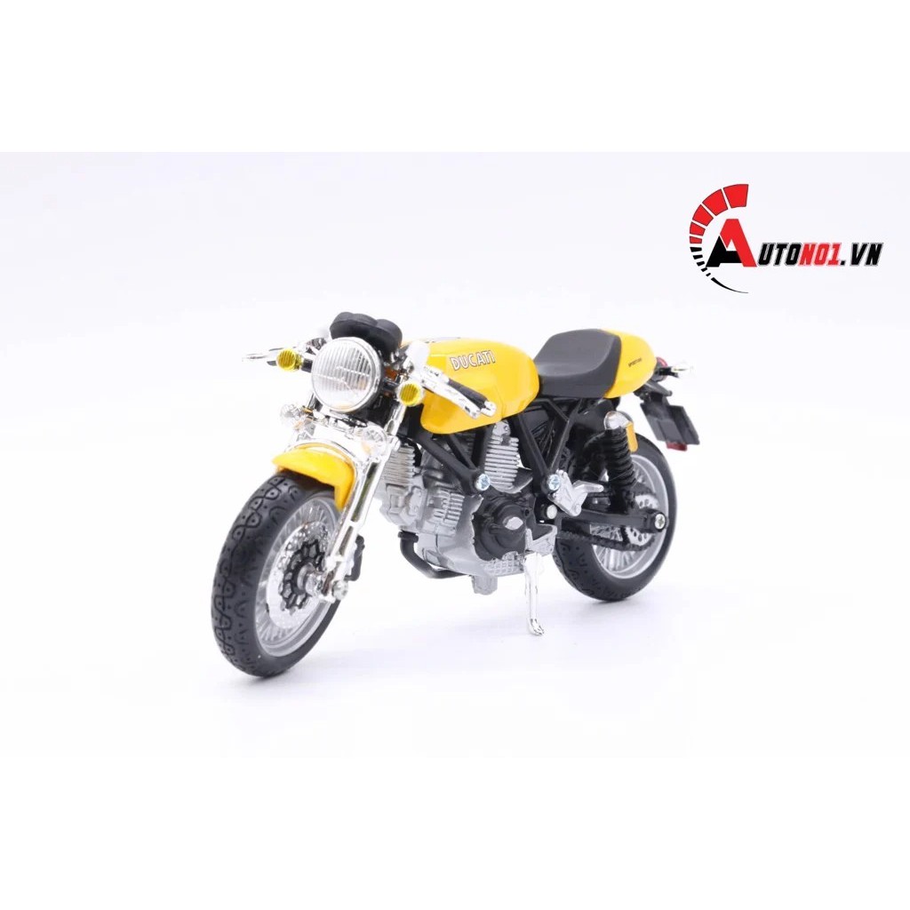 MÔ HÌNH XE MÔ TÔ DUCATI SPORT 1000 YELLOW 1:18 MAISTO 1812