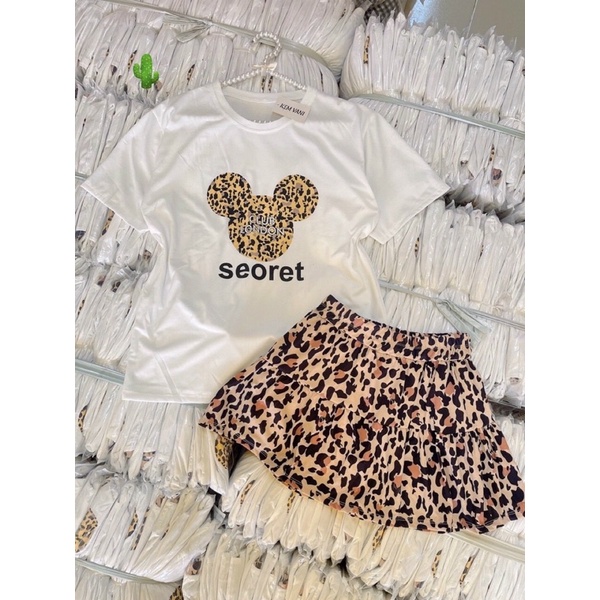 Set bộ xinh phôi váy đốm pc