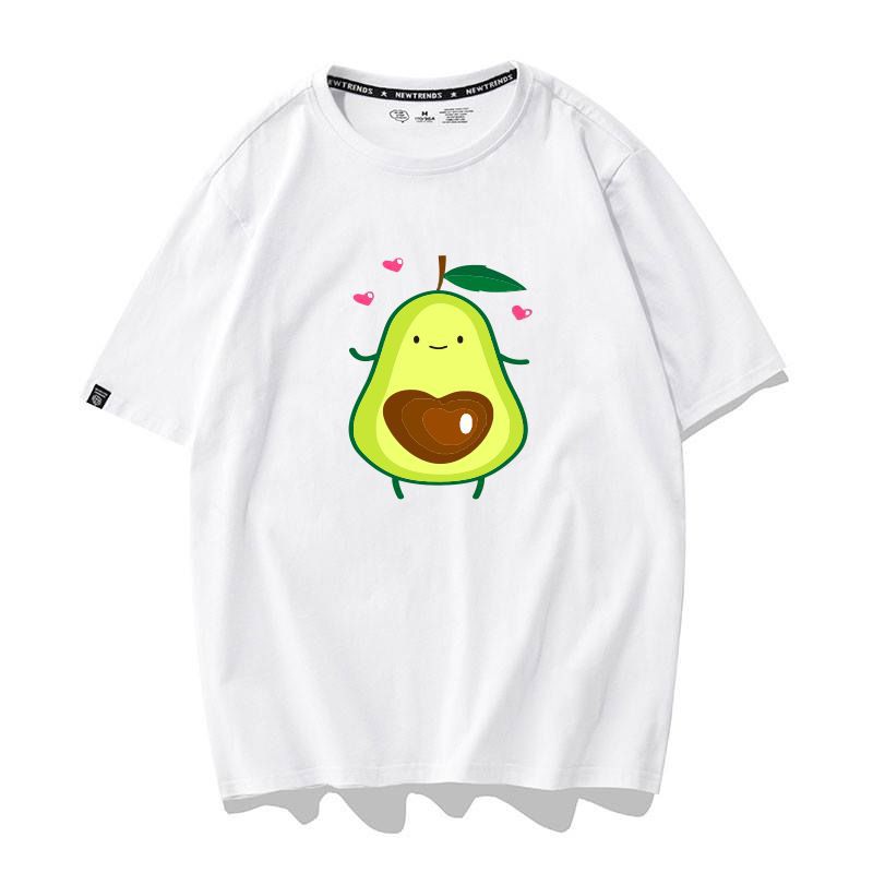 Áo Thun Bơ Trái Tim Unisex Nam Nữ