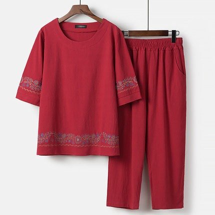 Bộ đồ nữ trung niên C'FAM, Form Rộng Tay Ngắn NB08