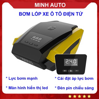 Bơm xe ô tô - bơm lốp ô tô điện tử 1 xi lanh có đèn
