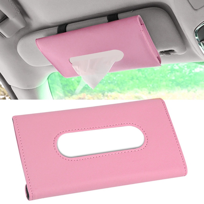 Hộp Đựng Khăn Giấy Bằng Da PU Kẹp Trực Tiếp Trang Trí Xe Hơi / Xe Tải