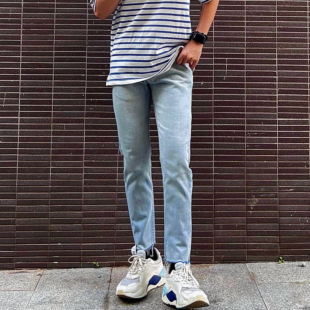 Quần Jean Skinny Nam Chất Bò Cao Cấp Co Dãn 4 Chiều mã 897 nhạt Siêu Đẹp