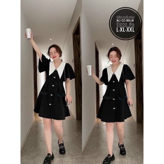 N.T BIGSIZE đầm nơ cổ nhọn
