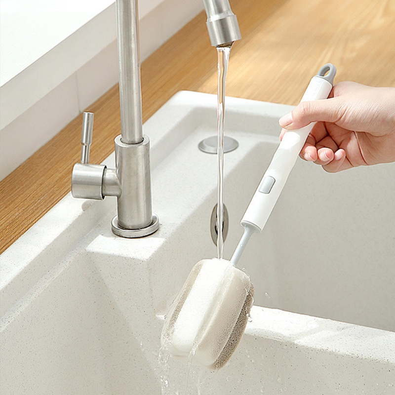 Cọ vệ sinh cốc nước cán dài bằng PP tiện dụng tùy chọn màu sắc