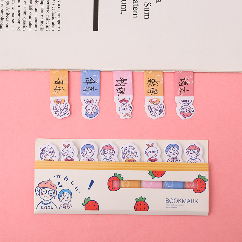 8*20  Popular Cute Index Sticker Student Cartoon Message Sticker