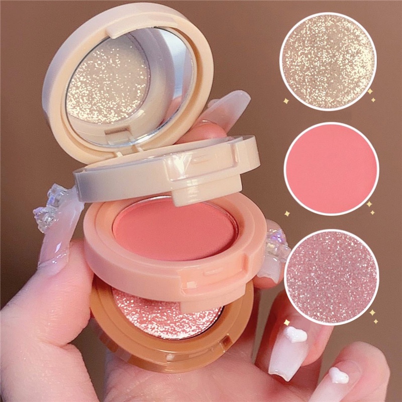 Bảng Phấn Mắt/Má Hồng/Tạo Khối/Bắt Sáng/Tạo Khối Đa Năng 3 Trong 1 Trang Điểm Mặt/Mặt