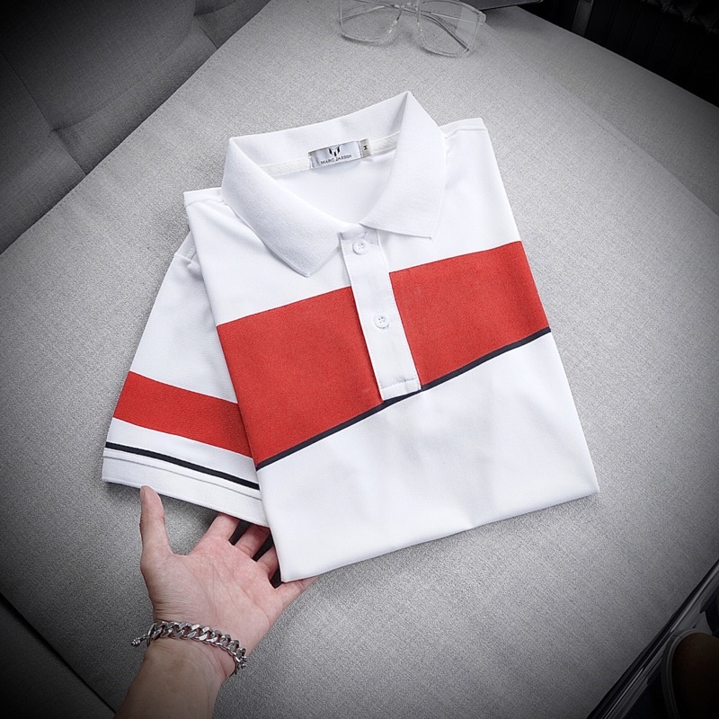 Áo polo nam phối màu CUBES big size 3xl 90kg thoải mái, áo phông áo thun nam cotton cao cấp THE BASIC