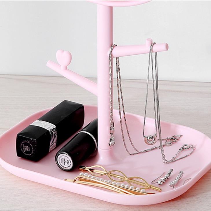 Gương Trang Điểm Để Bàn Tai Mèo Dễ Thương Xoay 360 Độ