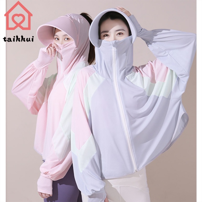 Áo Khoác Chống Nắng Có Mũ Trùm Đầu Bảo Vệ Khỏi Tia Uv Thoáng Khí Dành Cho Nữ