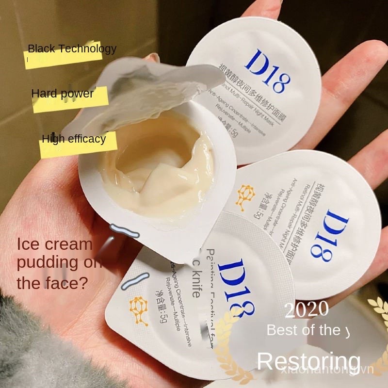 Mặt Nạ NGỦ D18 RETINOL SIÊU CĂNG BÓNG, NÂNG CƠ, TRẮNG DA