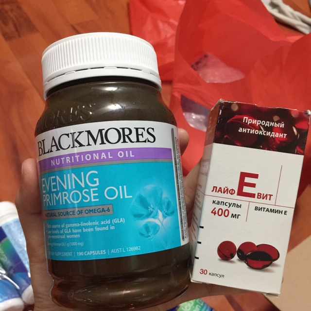 Blackmores evening primrose oil và Vtm E đỏ Nga ( Đặng Yến)