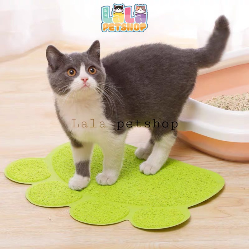 Thảm Lót Sàn Vệ Sinh Cho Chó Mèo, Thảm Vệ Sinh Chống Rơi Cát Chó Mèo Hình Bàn Chân Kích thước 30x40cm, Lala Pet Shop