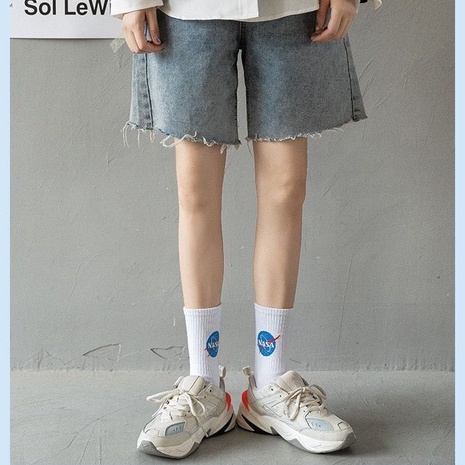 Vớ Thể Thao Cổ Cao Tông Xanh Dương Phong Cách Hàn Quốc Thoải Mái Cho Nam Và Nữ | BigBuy360 - bigbuy360.vn