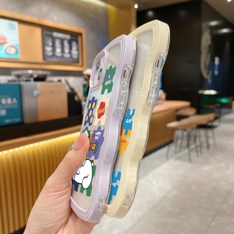 Suntaiho Ốp lưng iphone  Ốp điện thoại mềm viền gợn sóng thích hợp cho iPhone 11 Pro 13 12 Pro Max X XS Max XR 7 8 Plus