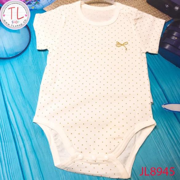 Thời trang trẻ em - Bodysuit thun ngắn cho bé hình chấm bi - Quần áo bé trai - Bộ bé trai - Quần áo bé gái - Bộ bé gái