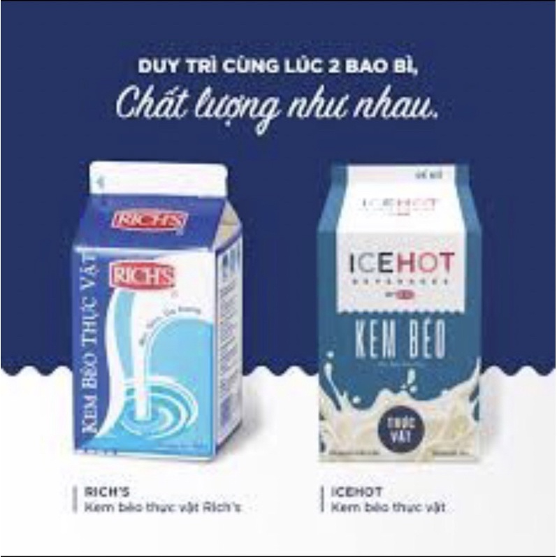 Kem béo thực vật Rich’s – hộp lùn 454g