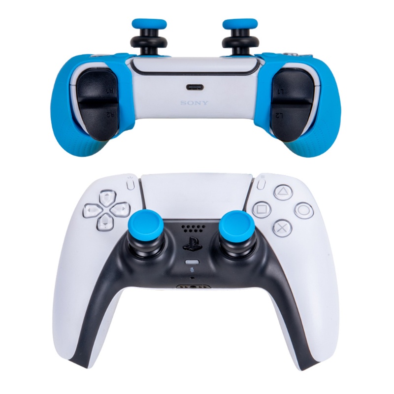 Bộ Vỏ Bọc Bằng Silicon Chống Trượt Kèm 2 Nút Trang Trí Cho Tay Cầm Điều Khiển Chơi Game