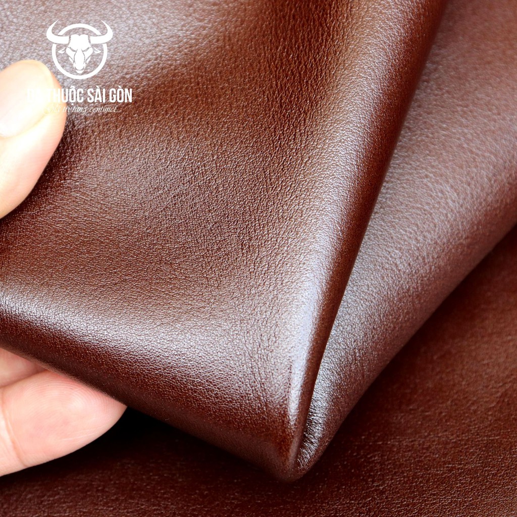 10 Pia da bò Flexible cao cấp màu chocolate thương hiệu Da Thuộc Sài Gòn - Da thật nguyên miếng