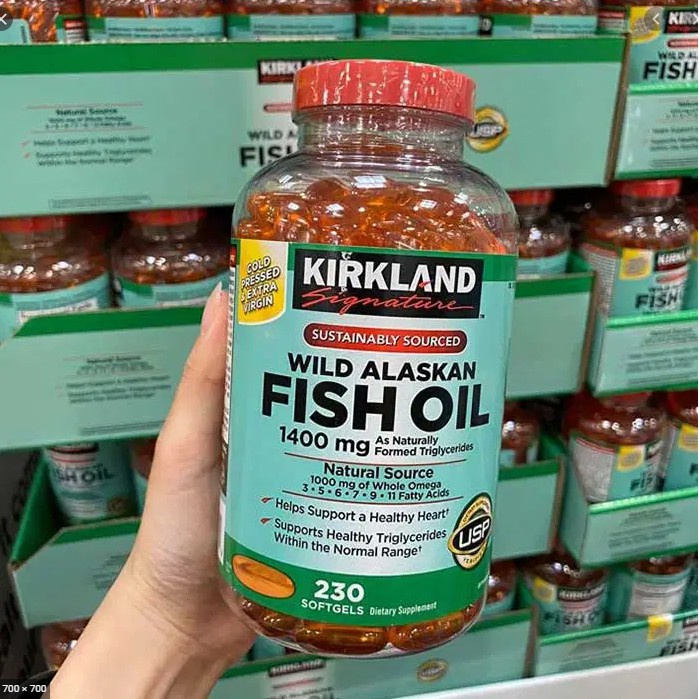 Dầu cá hồi Wild Alaskan Fish Oil 1400mg Kirkland của Mỹ 230v
