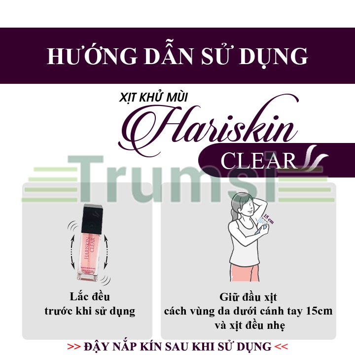 Xịt Khử Mùi Hôi Nách Làm Thơm Da Diệt Khuẩn Giữ Cho Da Luôn Khô Thoáng Sạch Sẽ Không Gây Khô Da Hariskin Clear Vạn Tam