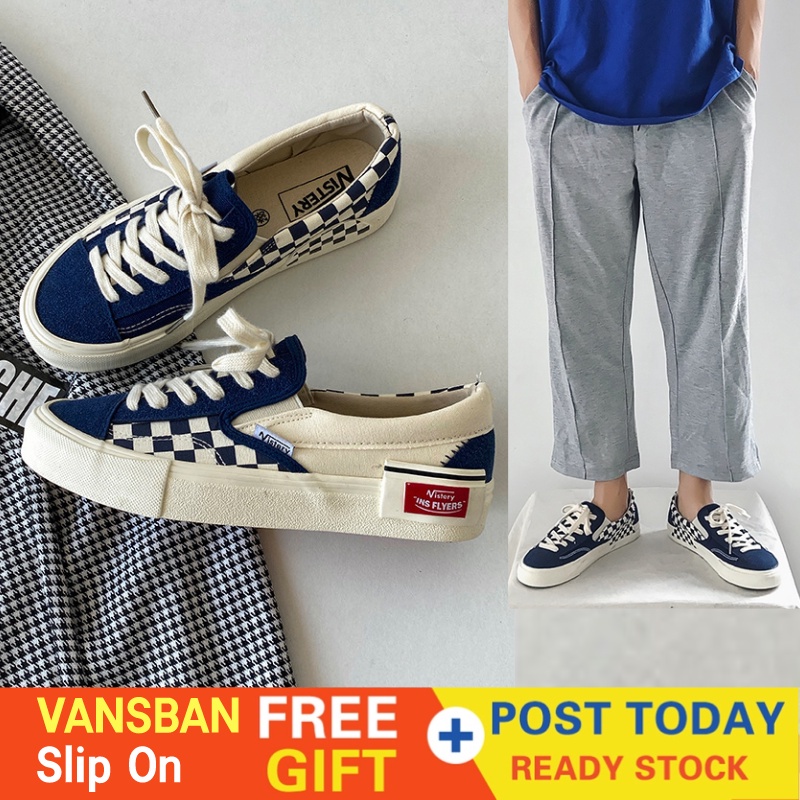 Giày Slip on Bằng Vải Canvas Phong Cách Cổ Điển Dành Cho Nam Size 35-44