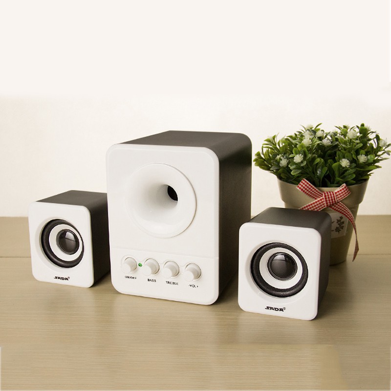 Bộ 3 Loa Nghe Nhạc Máy Vi Tính 2.1 SADA D-203 Âm Thanh Super Bass Dùng Cho Cả PC, Laptop Nghe Nhạc Siêu Hay