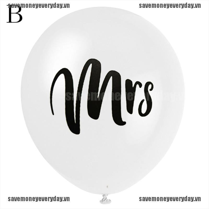 [🍄🍄Save] 1pc mr mrs just married round latex balloon valentine's day wedding party decor [VN]
