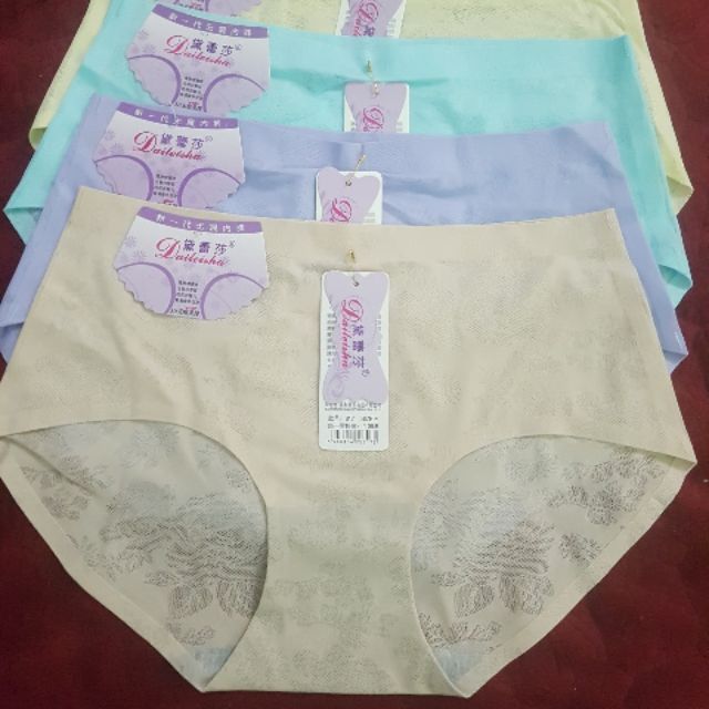 Quần lót su gấm hoa combo 5 quần 60k ảnh shop tự chụp