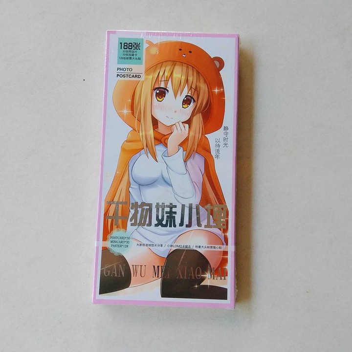 Hộp ảnh Postcard Umaru chan em gái hai mặt bộ ảnh có ảnh dán lomo bưu thiếp anime chibi quà tặng độc đáo