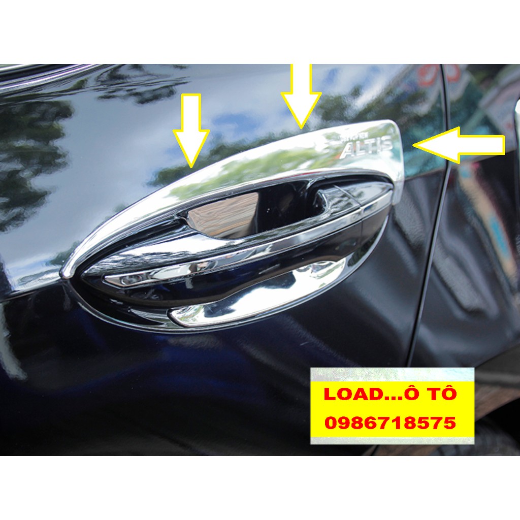 Ốp Tay Nắm Và Hõm Cửa Toyota Altis 2022-2019 Mạ Crom Cao Cấp
