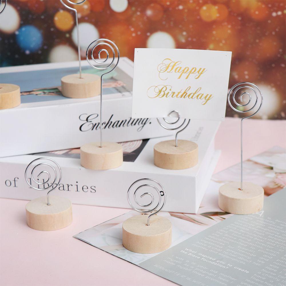 Set 1 / 3 Kẹp Gỗ Giữ Thẻ Số / Ảnh Hình Tròn Hợp Thời Trang