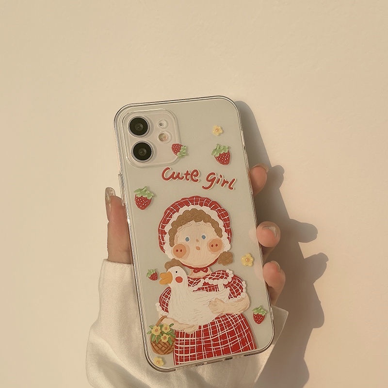 (SIÊU RẺ) Ốp lưng Iphone Trong cute girl méo 6/6plus/6s/6splus/7/7plus/8/8plus/x/xr/xs/11/12/13/pro/max/plus/promax