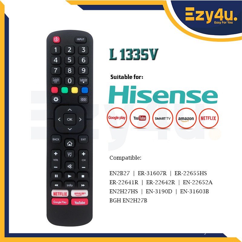 Hisense EN2BS27H TV Remote Flat Panel LED TV Điều khiển từ xa EN-83801 Hisense TV Điều khiển từ xa T