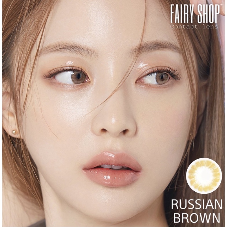 Kính Áp Tròng Cao Cấp Caribe Brown 14.0 - m FAIRY SHOP CONTACT LENS 0 đến 8 độ silicone Hydrogel