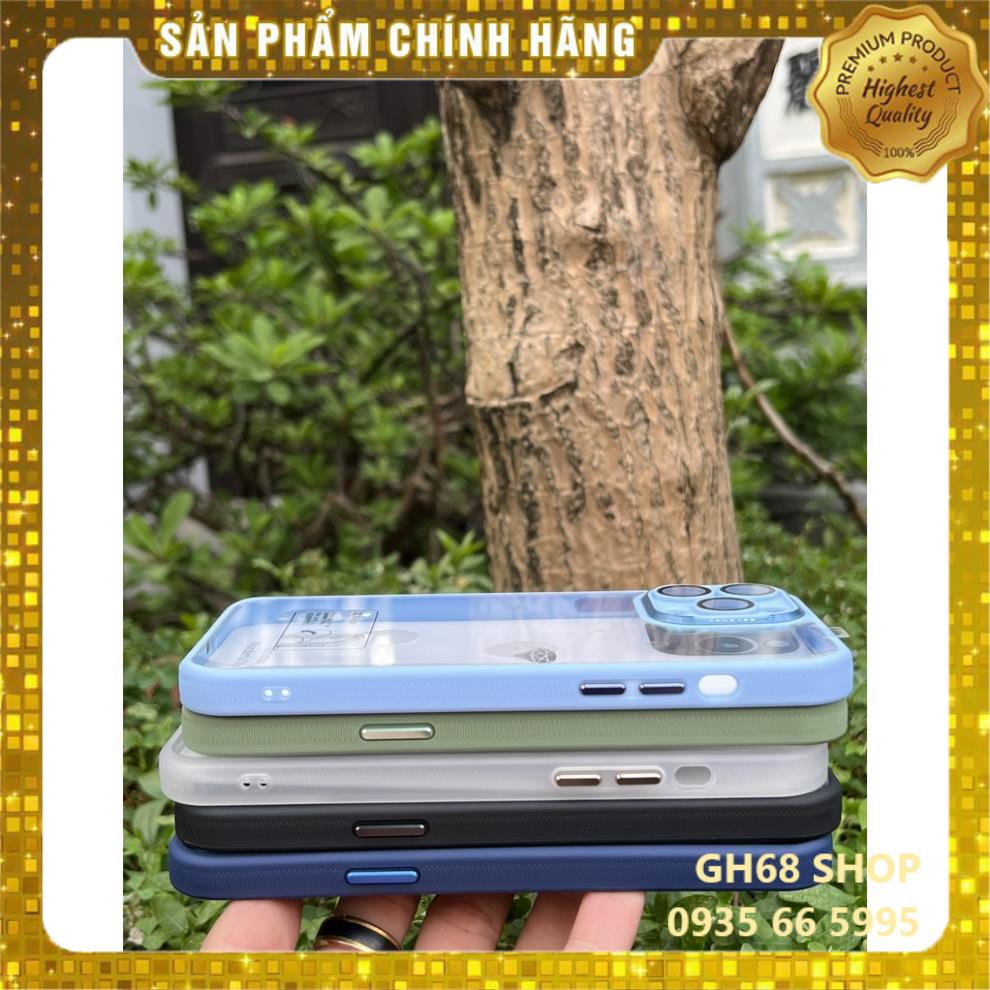Ốp lưng X&amp;M Skin bảo vệ camera lưng trong viền màu iPhone 14 / iPhone 14 pro max/ iPhone 13 pro max / 12 Pro Max