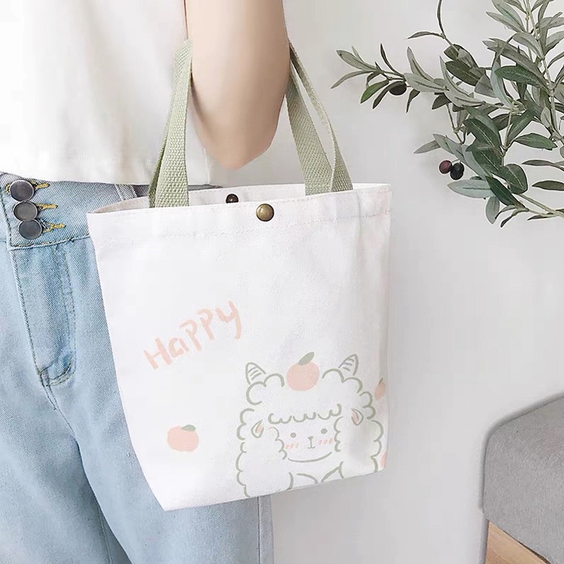 Túi Vải Hoạt Hình Size Nhỏ Nhiều Mẫu, Túi Xách Tay Dễ Thương