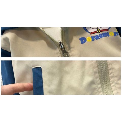 Áo Khoác Gió Hai Mặt Có Mũ Trùm In Họa Tiết Mèo Hoạt Hình Phong Cách Phương Tây Thời Trang Xuân Thu Dành Cho Bé Trai Và Bé Gái