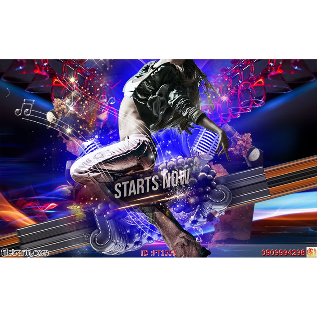 TRANH DÁN TƯỜNG 3D KARAOKE, COFFEE NHIỀU MẪU