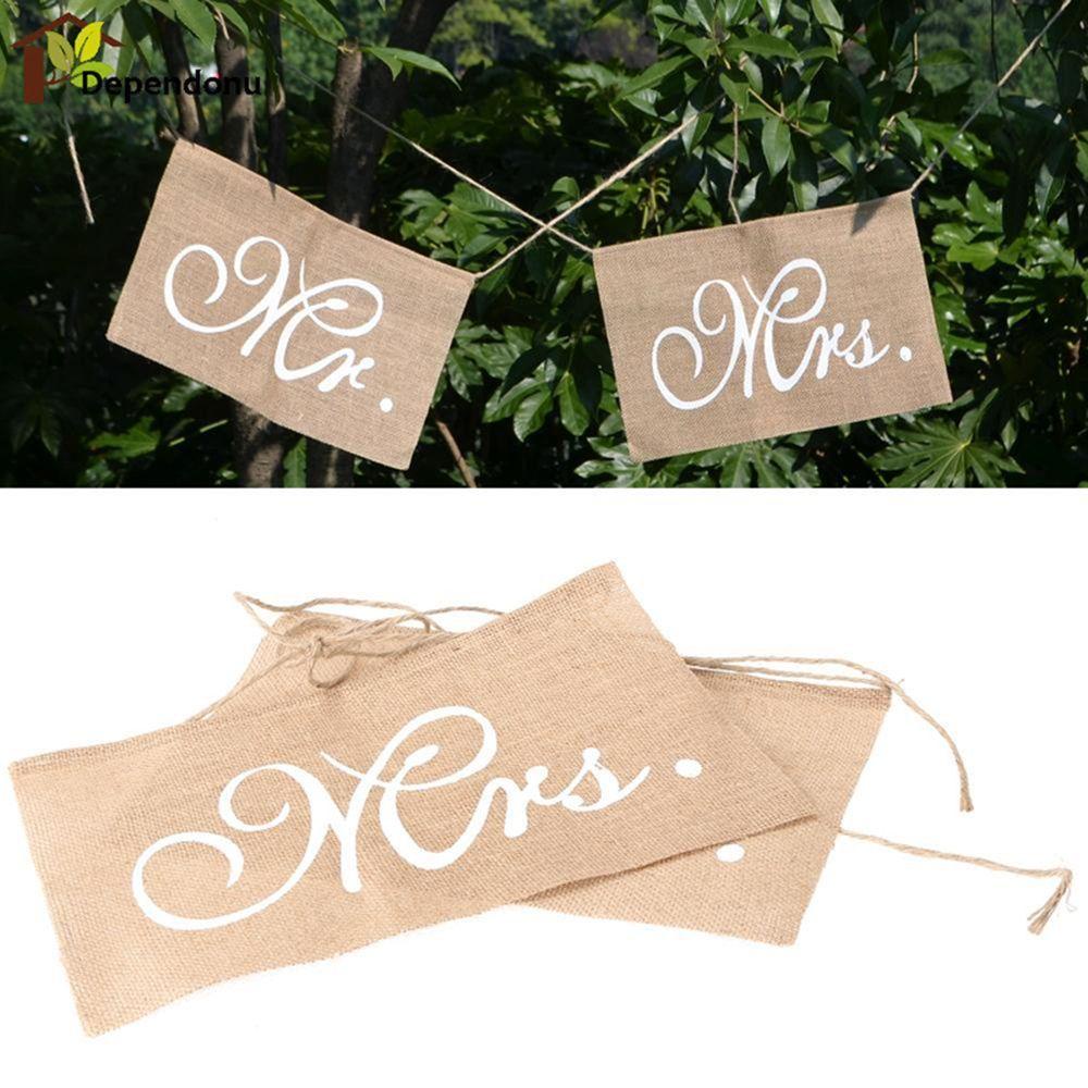 Băng Rôn Trang Trí Ghế Ngồi Cô Dâu Chú Rể Mr Và Mrs