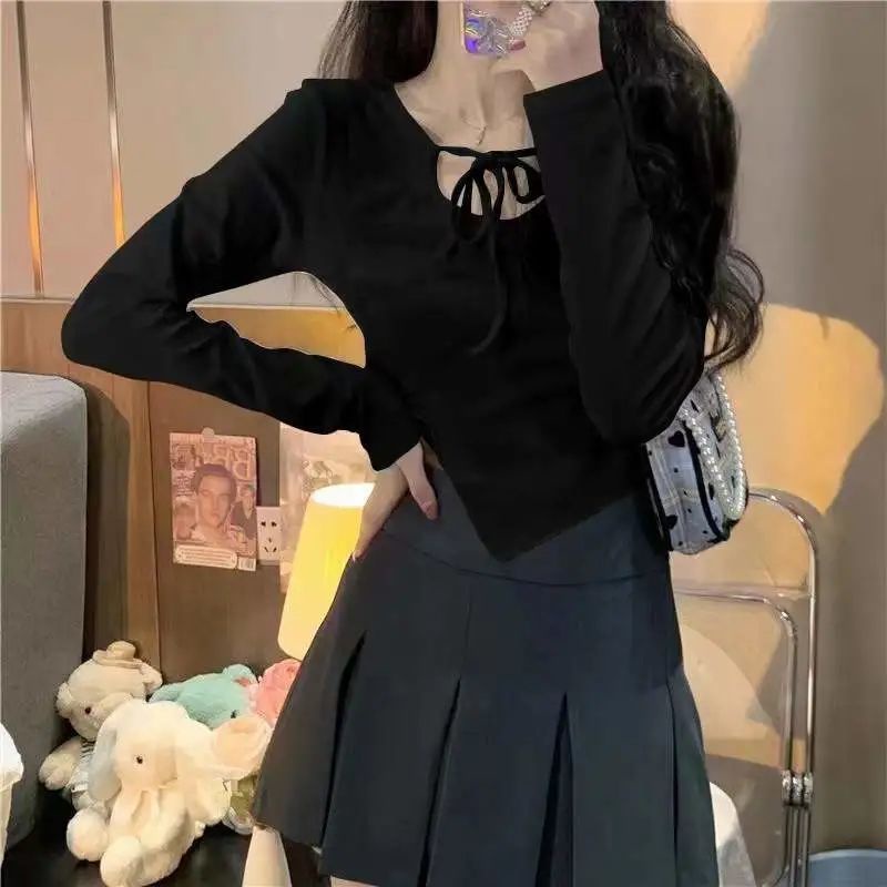 Mới Áo Thun Nữ Tay Dài Thiết Kế Độc Đáo