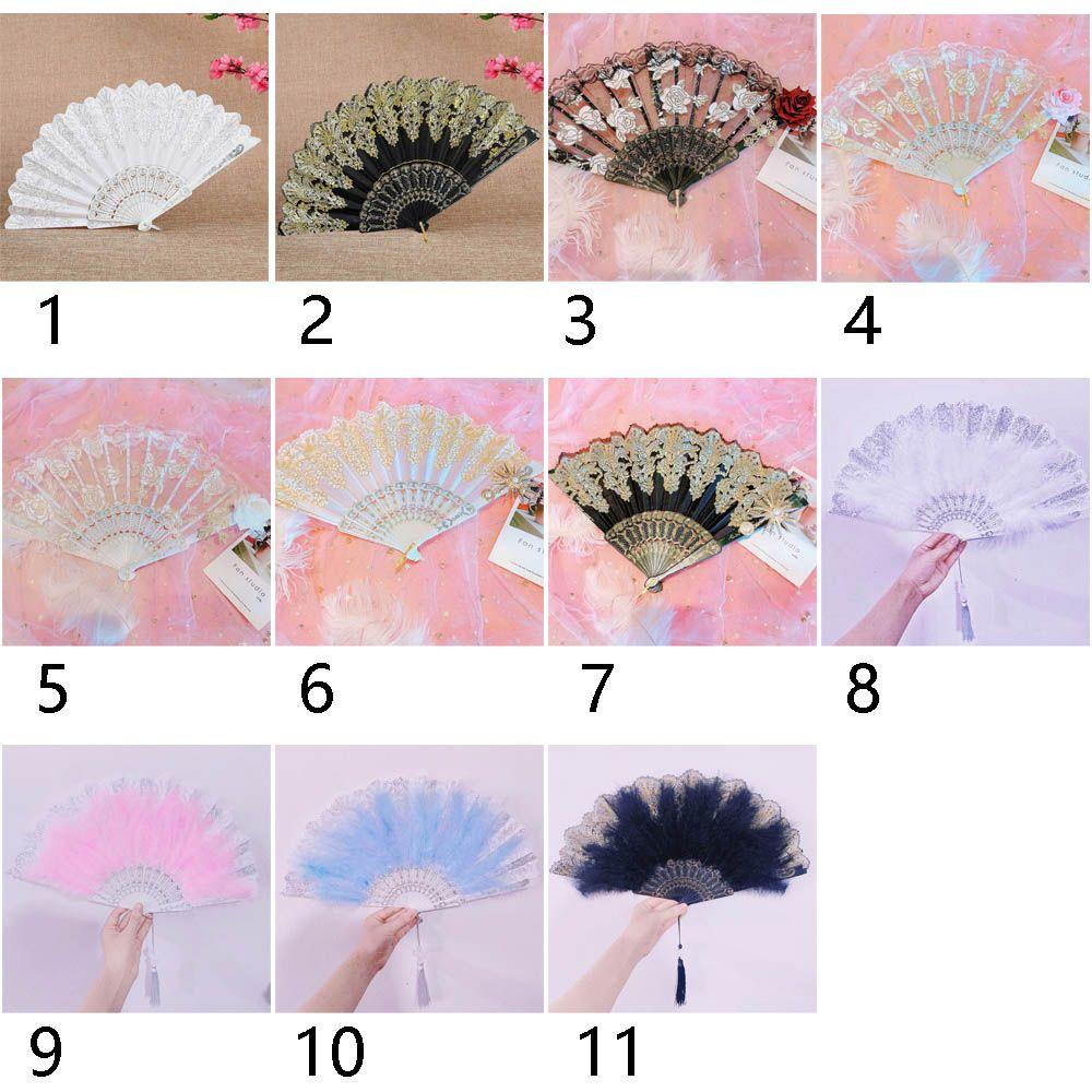 DIACHAVN Mô Hình Quạt Phong Cách Lolita Cổ Điển Dùng Làm Quà Tặng