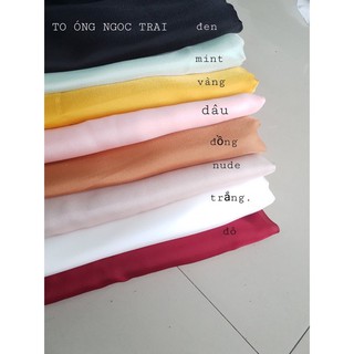 vải voan tơ óng chất đẹp mềm, rủ, mịn may áo sơ mi, váy đầm, làm rèm