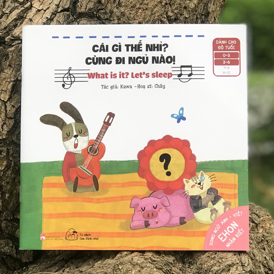 Sách - Ehon Song Ngữ - Cái Gì Thế Nhỉ? Cùng Đi Ngủ Nào! (0-6 tuổi)