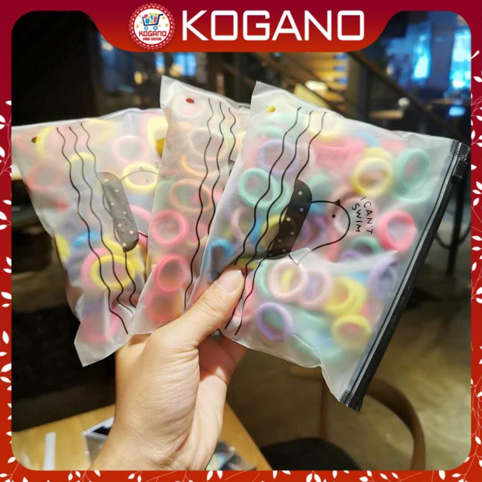 50 Dây buộc tóc KOGANO dây chun buộc tóc nỉ co giãn nhiều màu sắc thời trang phong cách Hàn Quốc cho nữ FAH-001309